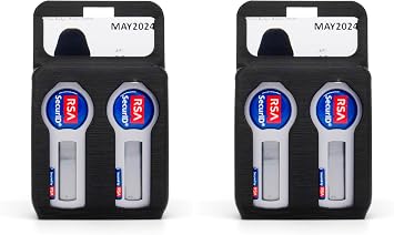 Double RSA Token Double Badge Holder Black, Double Token Pack of 2