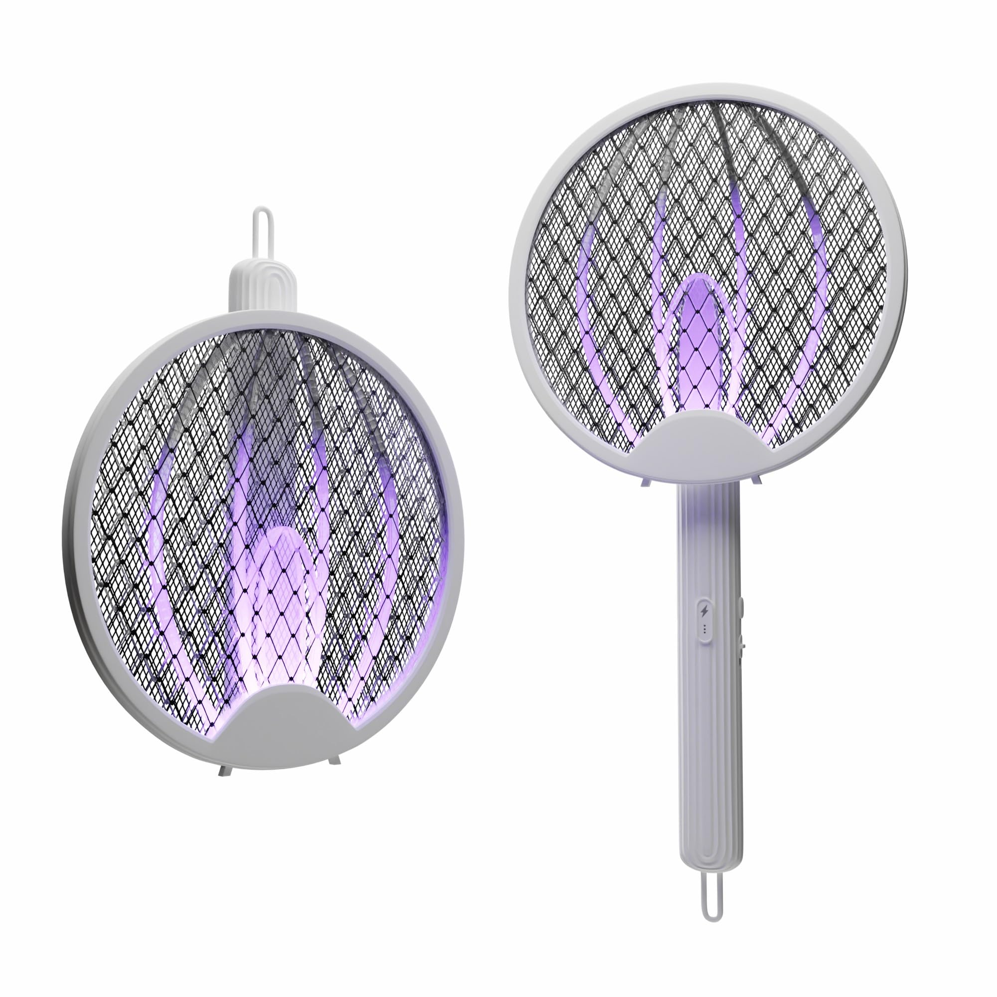 Vismac Foldable Mosquito Racket with UV Light Rechargeable USB Electric Mosquito Racket High-Performance Mosquito Bat for Home, Office & Outdoor | Durable, Portable Bug Zapper