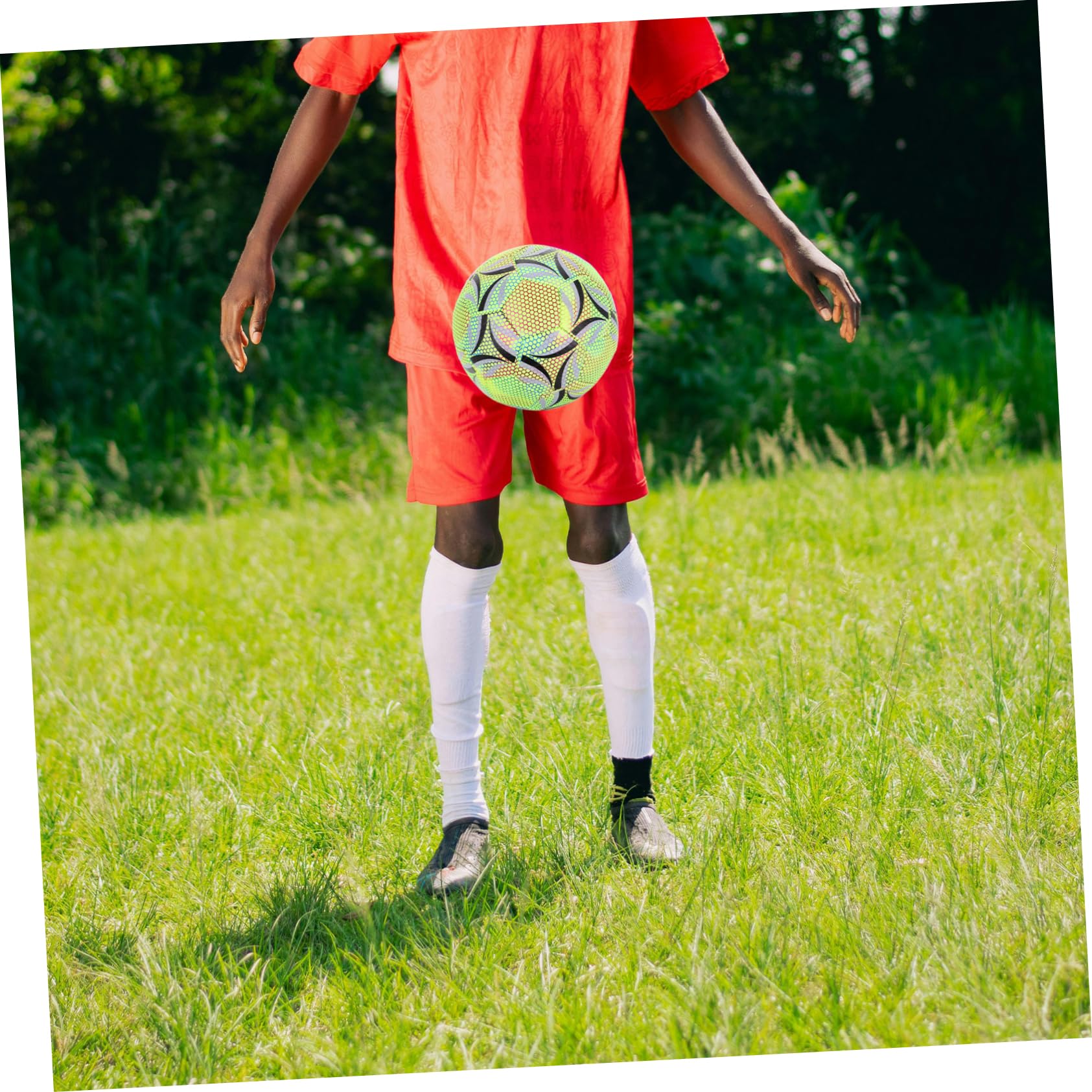 Balón de Fútbol Luminoso Talla 5 Pu Peso Oficial para Jóvenes Adultos | Brilla Oscuridad, para Práctica y Entrenamiento, Visibilidad Mejorada y Diseño Ergonómico