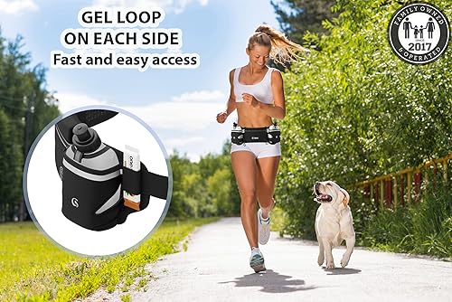 Miniatura 7 de Cinturón de hidratación para correr con botellas de 2 x 10 onzas, cinturones de agua para mujeres y hombres, cinturón de iPhone para cualquier