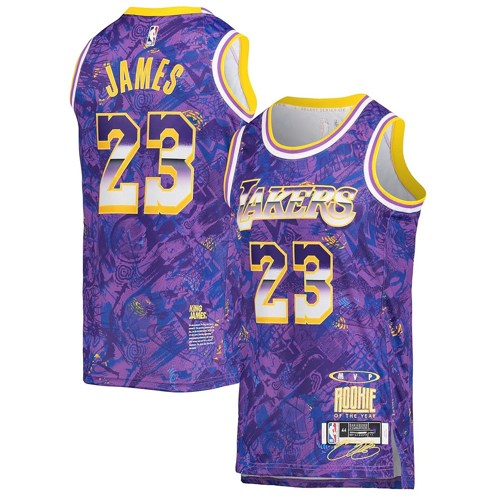 Nike Lakers James 23 レブロン・ジェームズ レイカーズ Lebron James Los Angeles Lakers Purple #23 Youth 8-20 Rookie