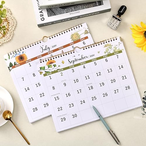 Miniatura 2 de Calendario 2024  Calendario de pared de 3 meses (plegado en un mes), 11.3 x 26 pulgadas (cuando está abierto), enero de 2024 a diciembre de 2024,