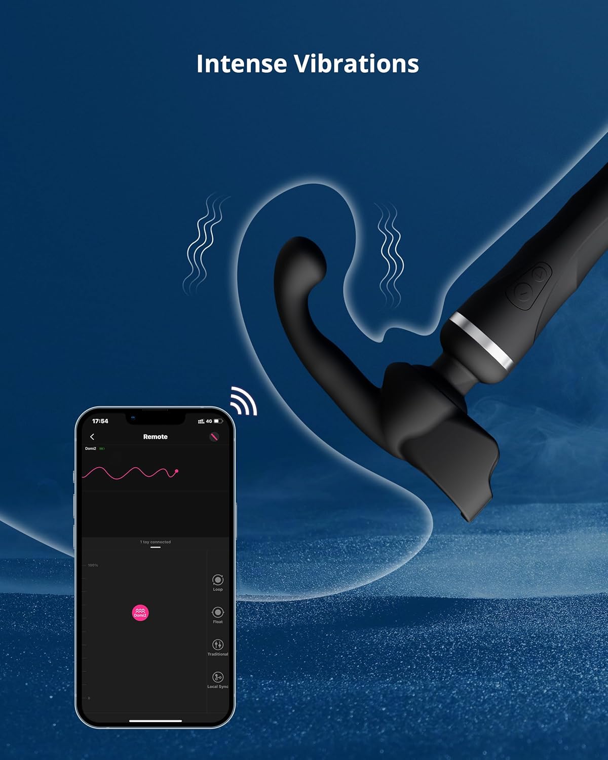 LOVENSE Domi 2 Vibrator Wand Massager Anal Sex Toy for Male + Domi 2 Wand Vibrator Attachment for Men Gift Kit for Men Couples Pleasure