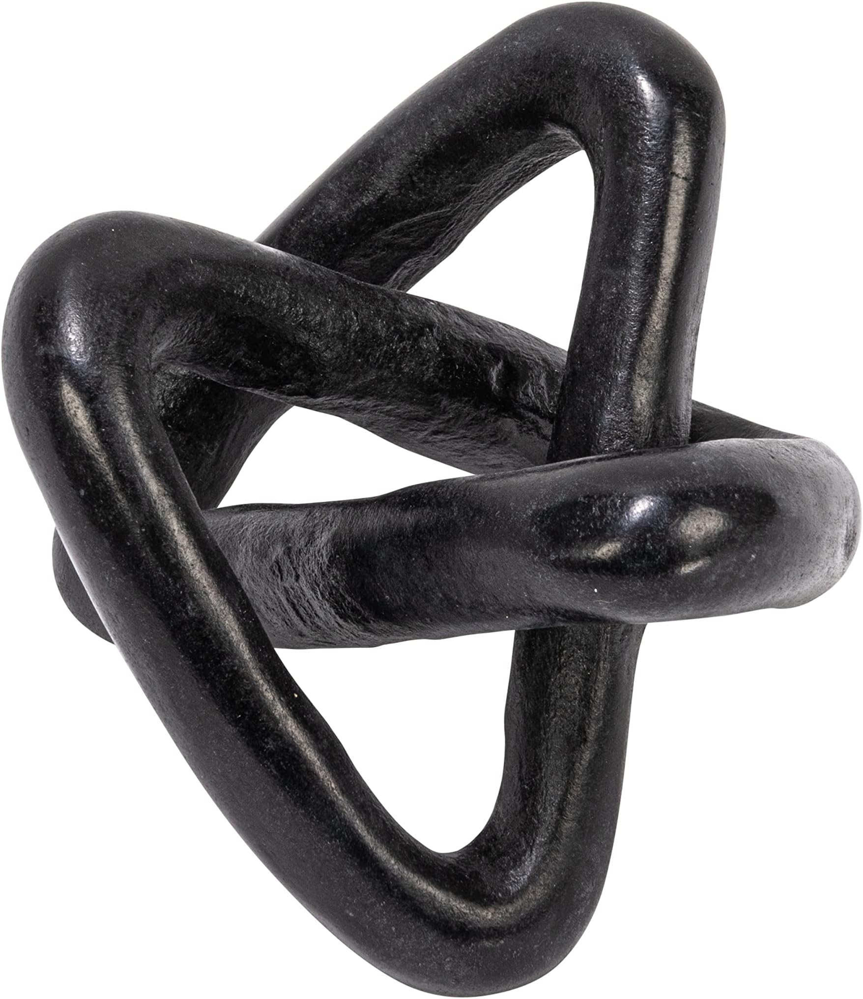 Creative Co-Op Modern Decorative Marble Link Knot, Black