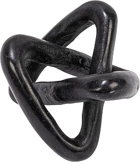 Creative Co-Op Modern Decorative Marble Link Knot, Black