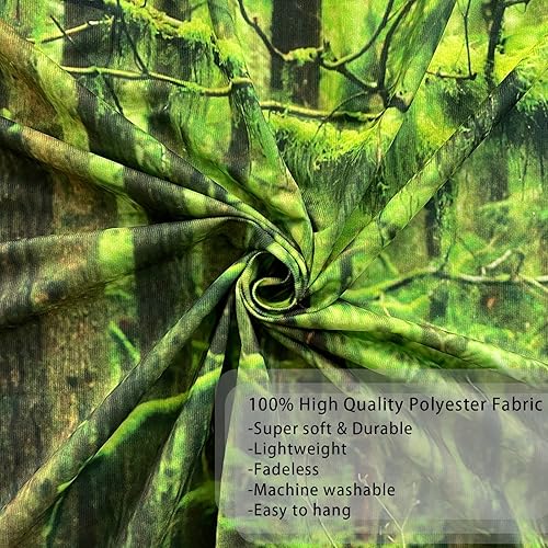 Miniatura 5 de willyang Tapiz de selva tropical, tapiz decorativo diario de bosque fresco para dormitorio, sala de estar, oficina, pared, decoración artística de