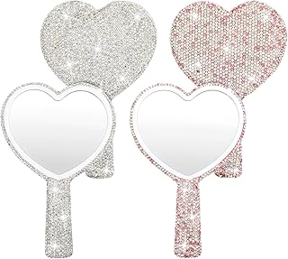 Vin Beauty Espejo de mano con forma de corazó...