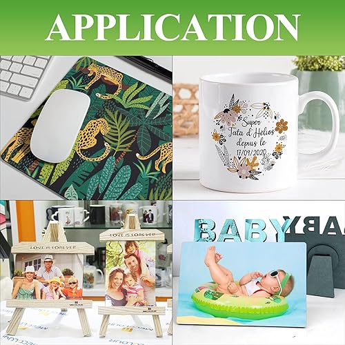 Miniatura 7 de MECOLOUR Papel de sublimación de 110 hojas de papel de transferencia de calor compatible con cualquier impresora de inyección de tinta con tinta de