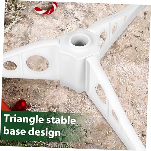 Miniatura 7 de Soporte para árbol de Navidad: patas de árbol de Navidad de plástico blanco, base de árbol de Navidad para árboles artificiales, soporte para árbol