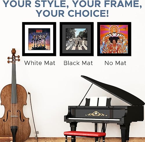 Miniatura 5 de Creative Picture Frames Marco para cubierta de álbum LP de 15 x 15 pulgadas, soporte de pared para decoración del hogar con accesorios para colgar y