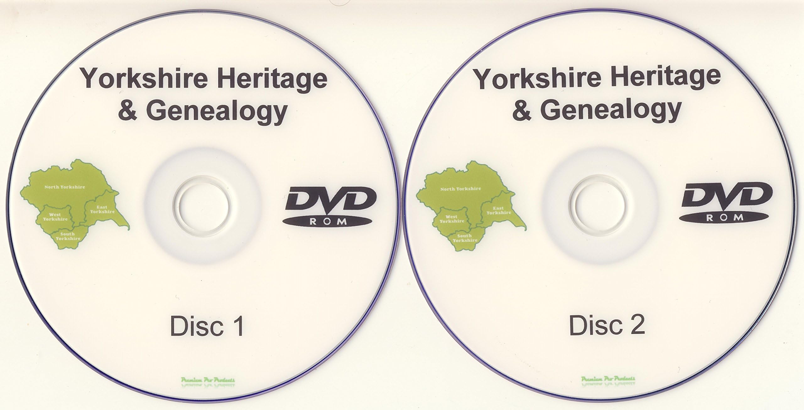 Yorkshire Genealogy DVD-ROM 2 Disc Set of PDF eBooks Heritage Family Tree Software Ancestry
