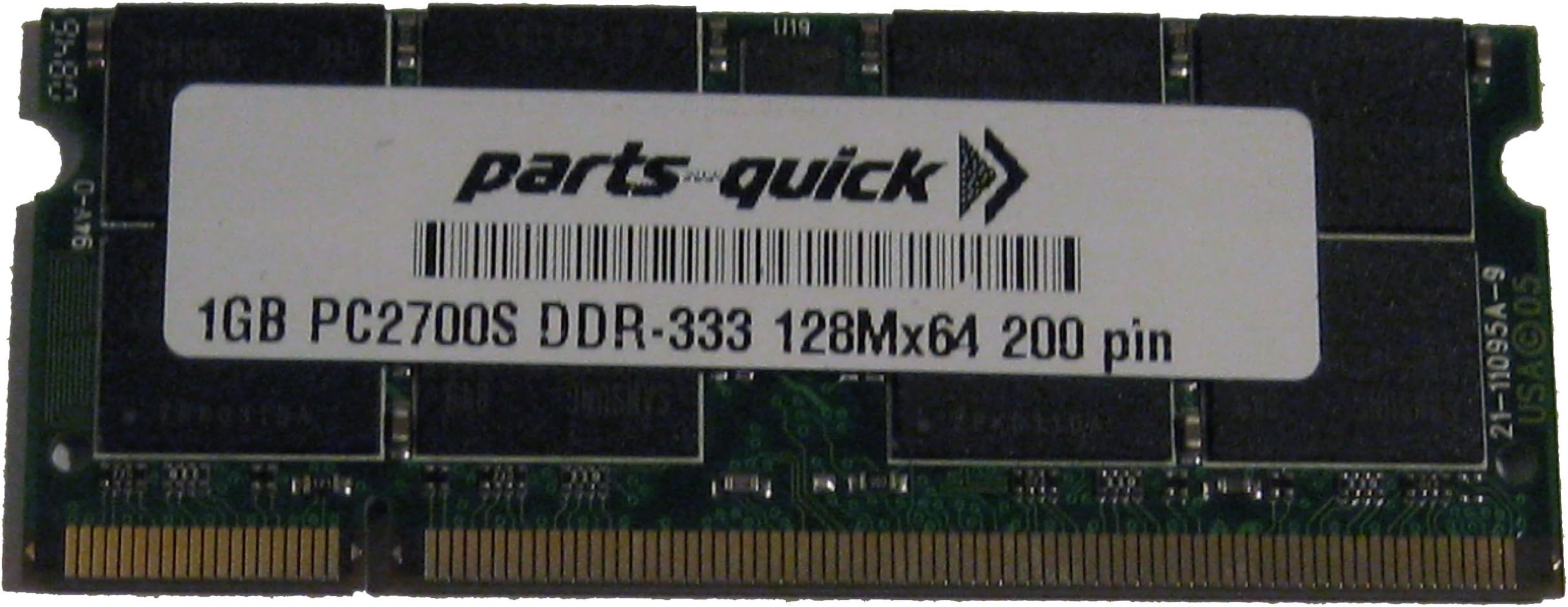 parts-quick 1Gb Ddr Pc2700 200 Pin 333Mhz So-Dimm Ram Notebook Memory For Acer Aspire 5020 Series 5021, 5022, 5024 (Parts Quick Brand)