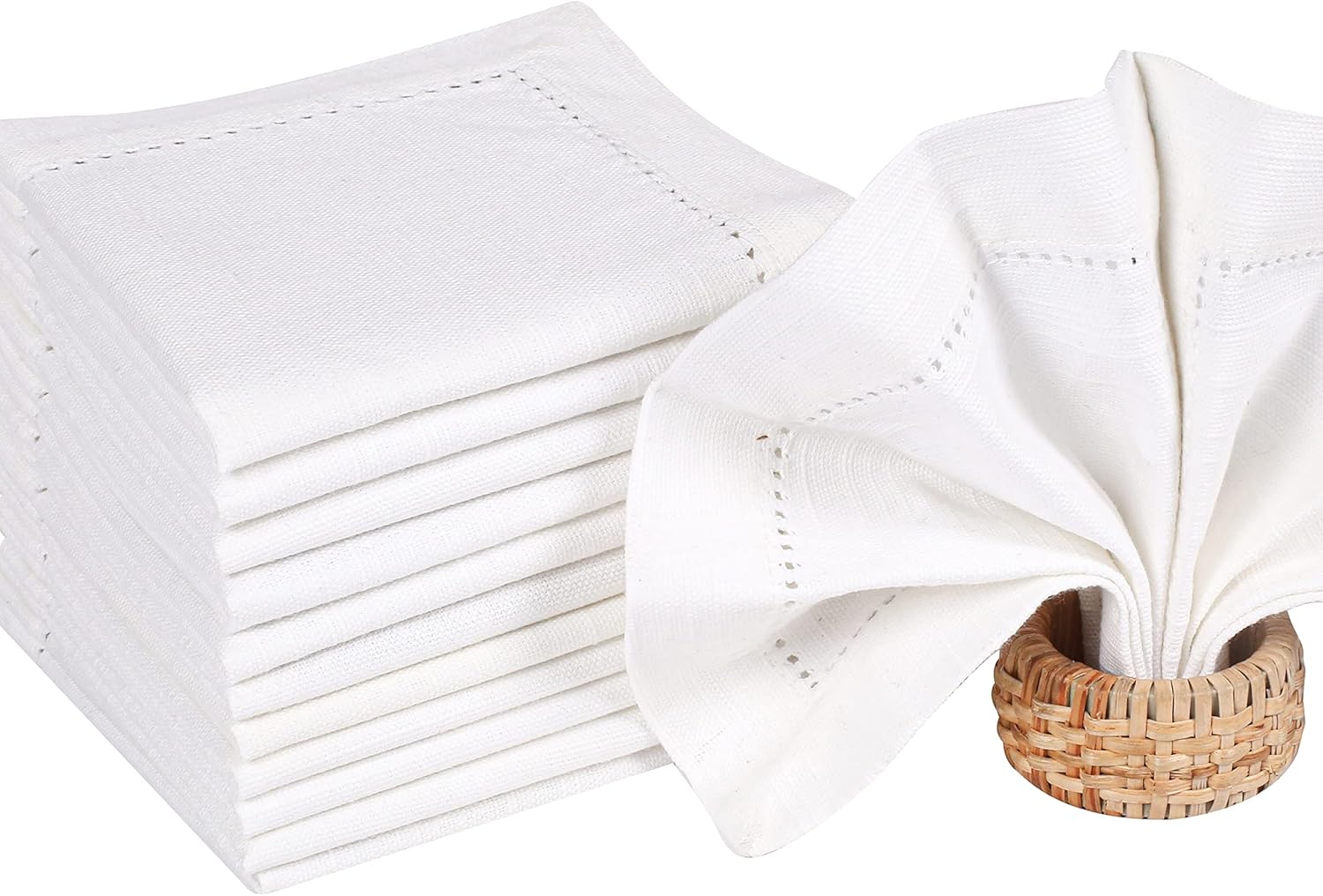 Cloth Napkin in Cotton Duck Fabric10x10 White,Wedding