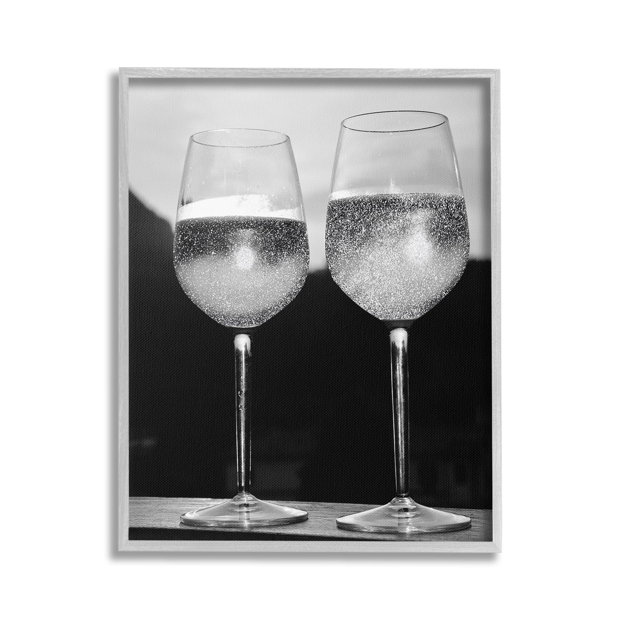 Copas de champán con marco Giclée Stupell Industries, arte de alta fidelidad
