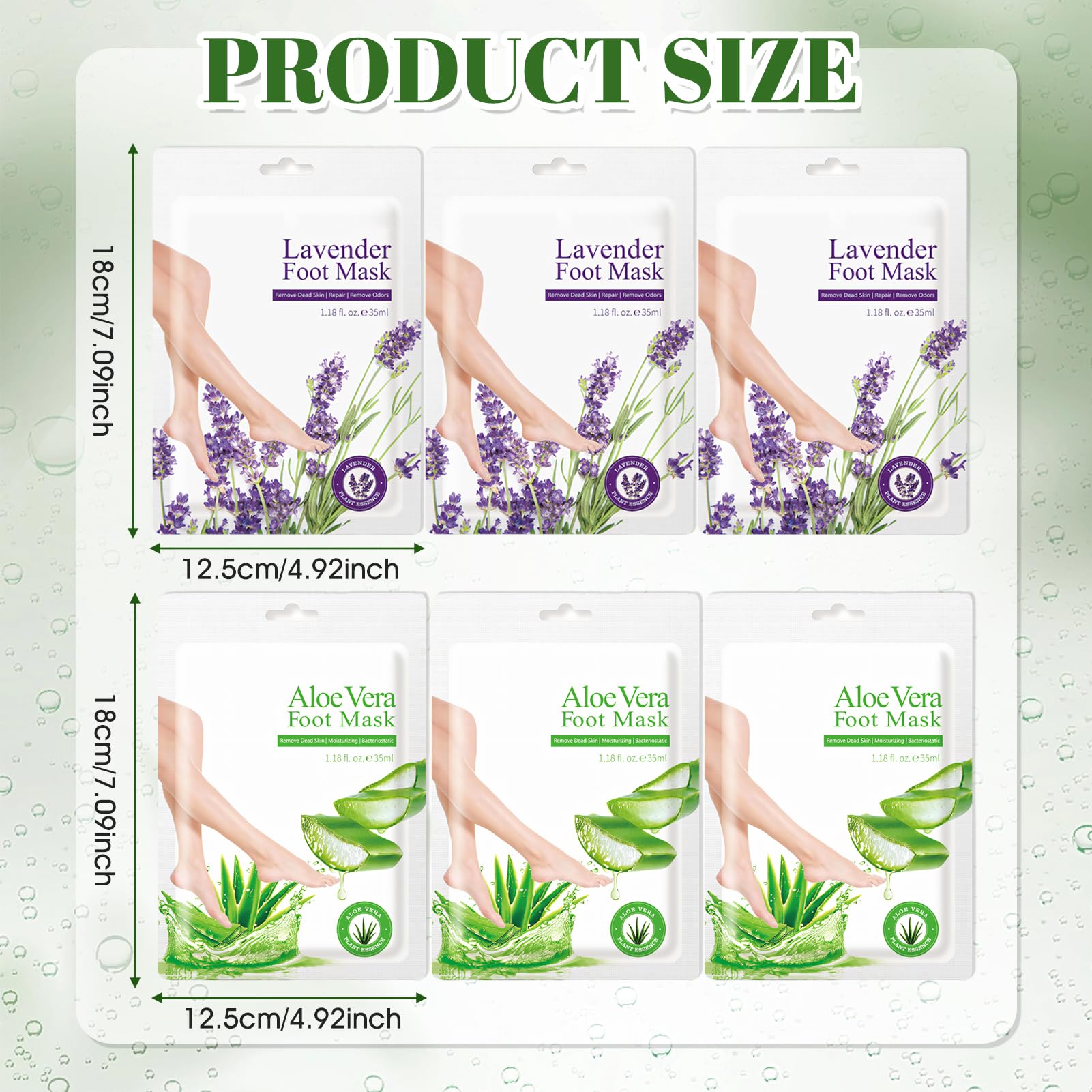 Masque Pieds, masque pieds Très Secs et Abîmés, 6 Paires Masques Pied Peeling Exfoliant pour Nourrissant Callosités, Crevasses et Pied Secs, Rendre la Peau Plus Lisse