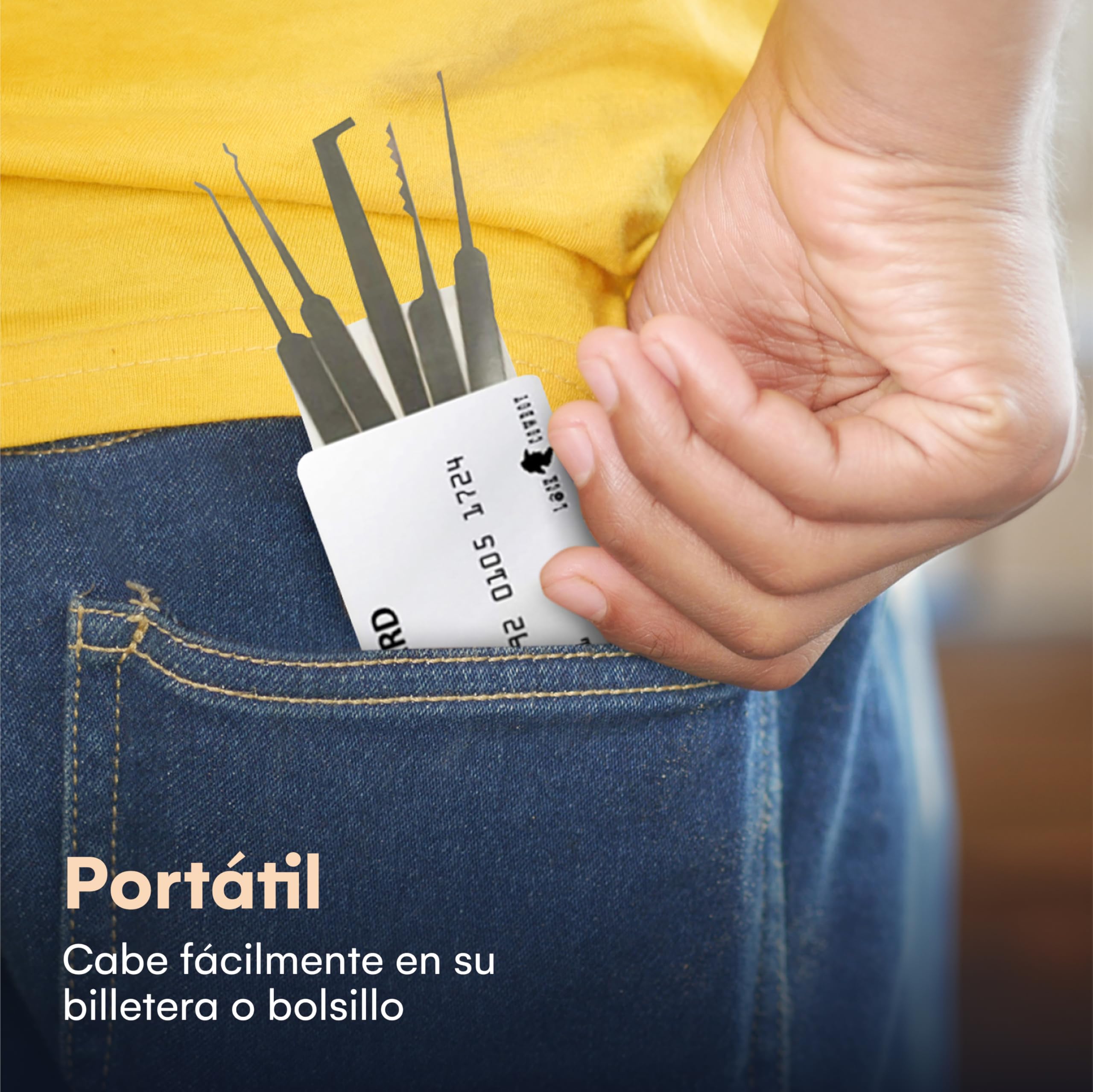 LOCK COWBOY Juego de 30 Herramientas para Abre Candados - Abrir Cerraduras Incluye 3 Cerraduras Práctica Transparentes y Herramientas del Tamaño de una Tarjeta de Crédito - Instrucciones Incluidas