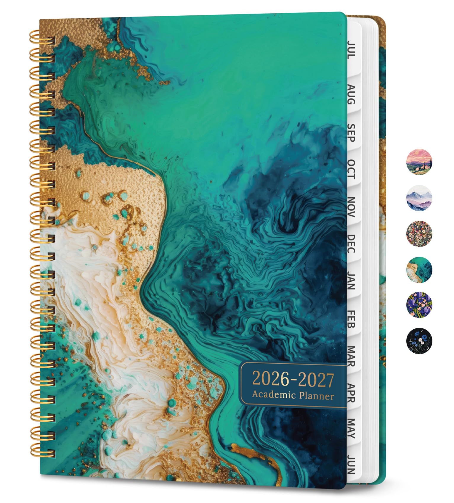 Planner 2026-2027, Monthly and Weekly Academic Planner July 2026 - June 2027, Hardcover Student Teacher Planning Agenda Calendar Book with Tabs, Perfect for Office School Supplies, A4 (8.5" x 11