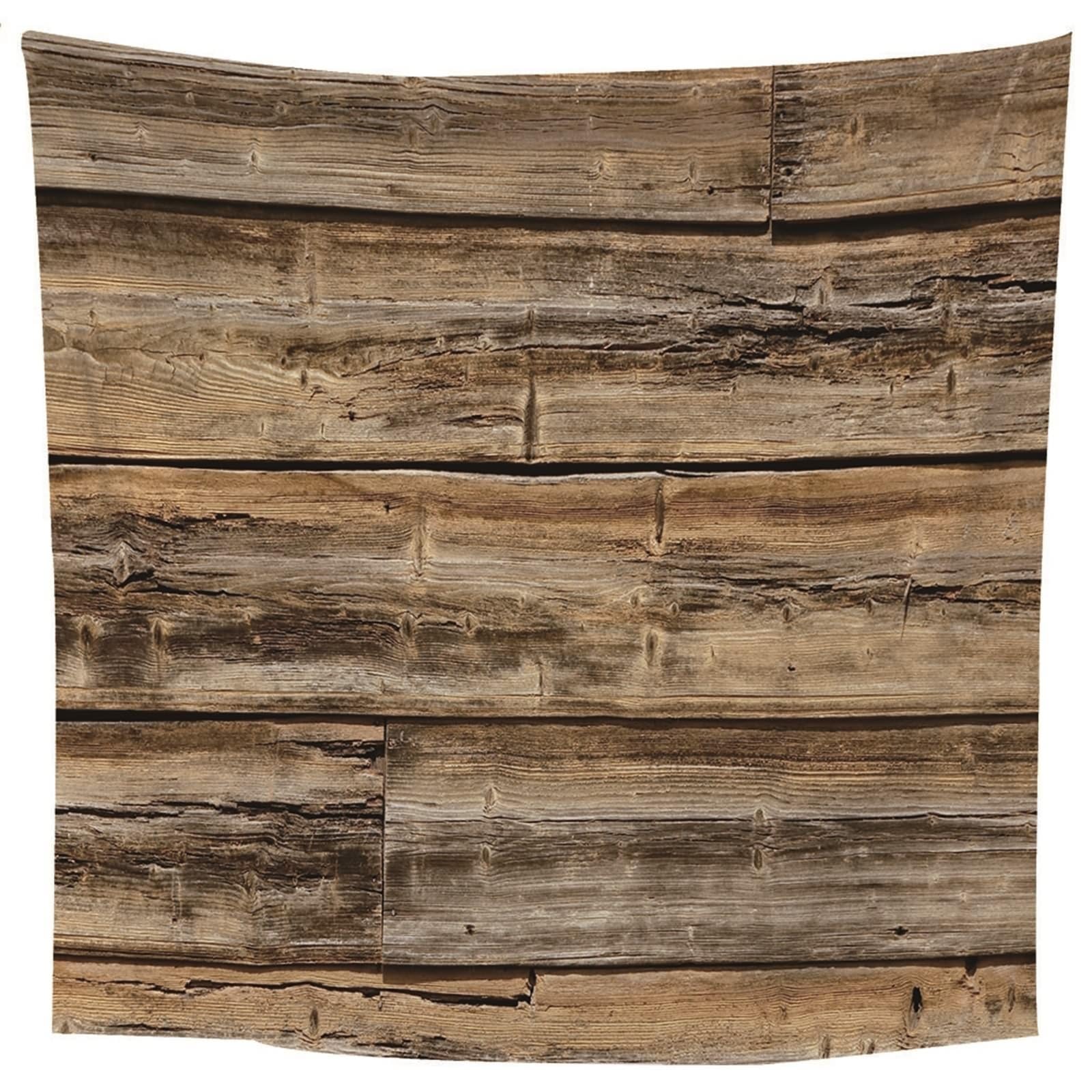 Tapiz grande de gran tamaño de madera, color marrón, estilo desgastado, de microfibra, 300 x 260 cm (ancho x alto)