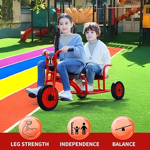 Miniatura 2 de Triciclo para niños de 3 a 5 años, patio de juegos preescolar, triciclos para niños, triciclo tándem para guardería, bicicleta tándem para niños,