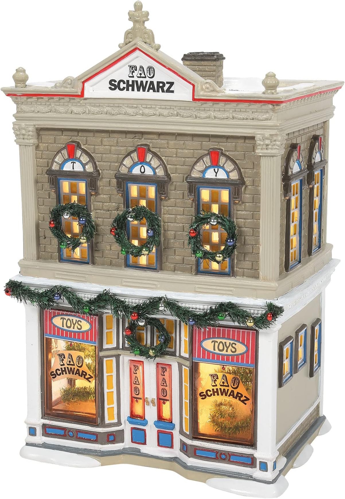 Snow Village The Wonder of a FAO Schwarz Toy Store Lit Building, 9.21 Inch, Multicolor