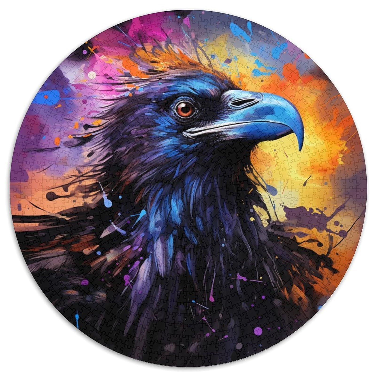 1000 Piece Jigsaw Puzzles for Adults Crow Flowers Cardboard Jigsaw Puzzles Perfect for Teenager & Families,Ideal 67.5x67.5cm — image 1
