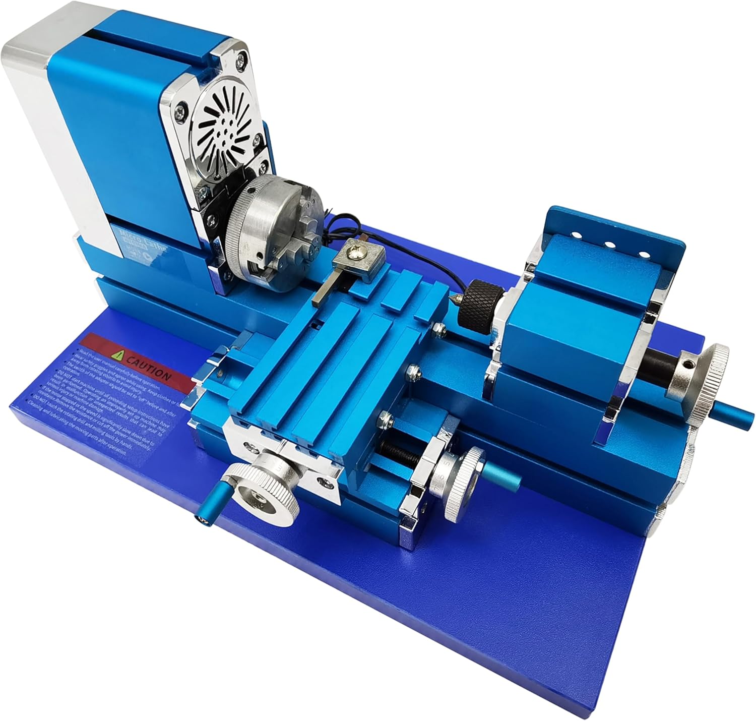 Mini Wood Lathe Machine Didactical Teaching Bench Lathe 36W AC100-240V for Woodworking Education DIY Plastic with Metric Scale