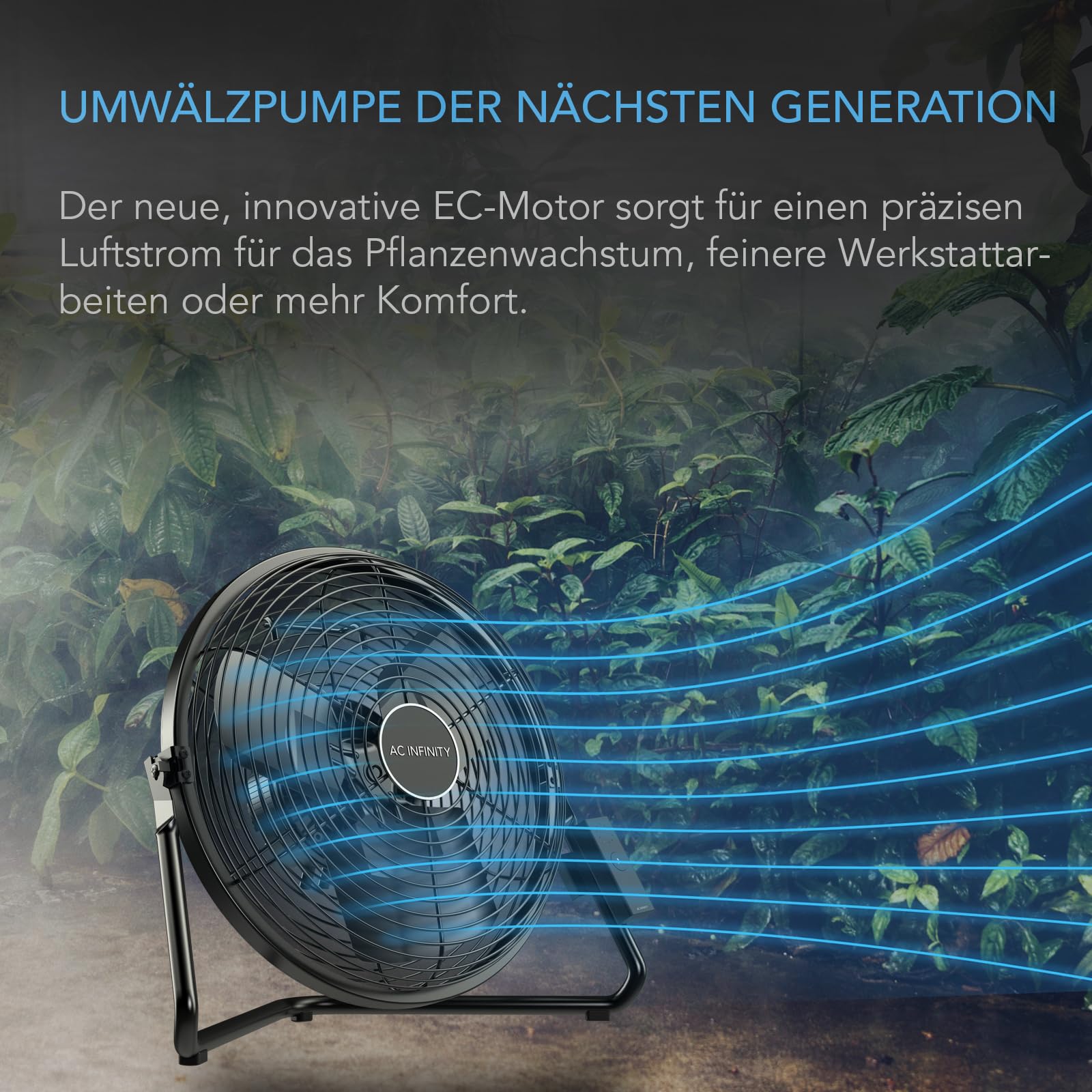 AC Infinity CLOUDLIFT S14 Industrieller Wandventilator 350 mm EC-Motor 10-Stufen-Drehzahlregler