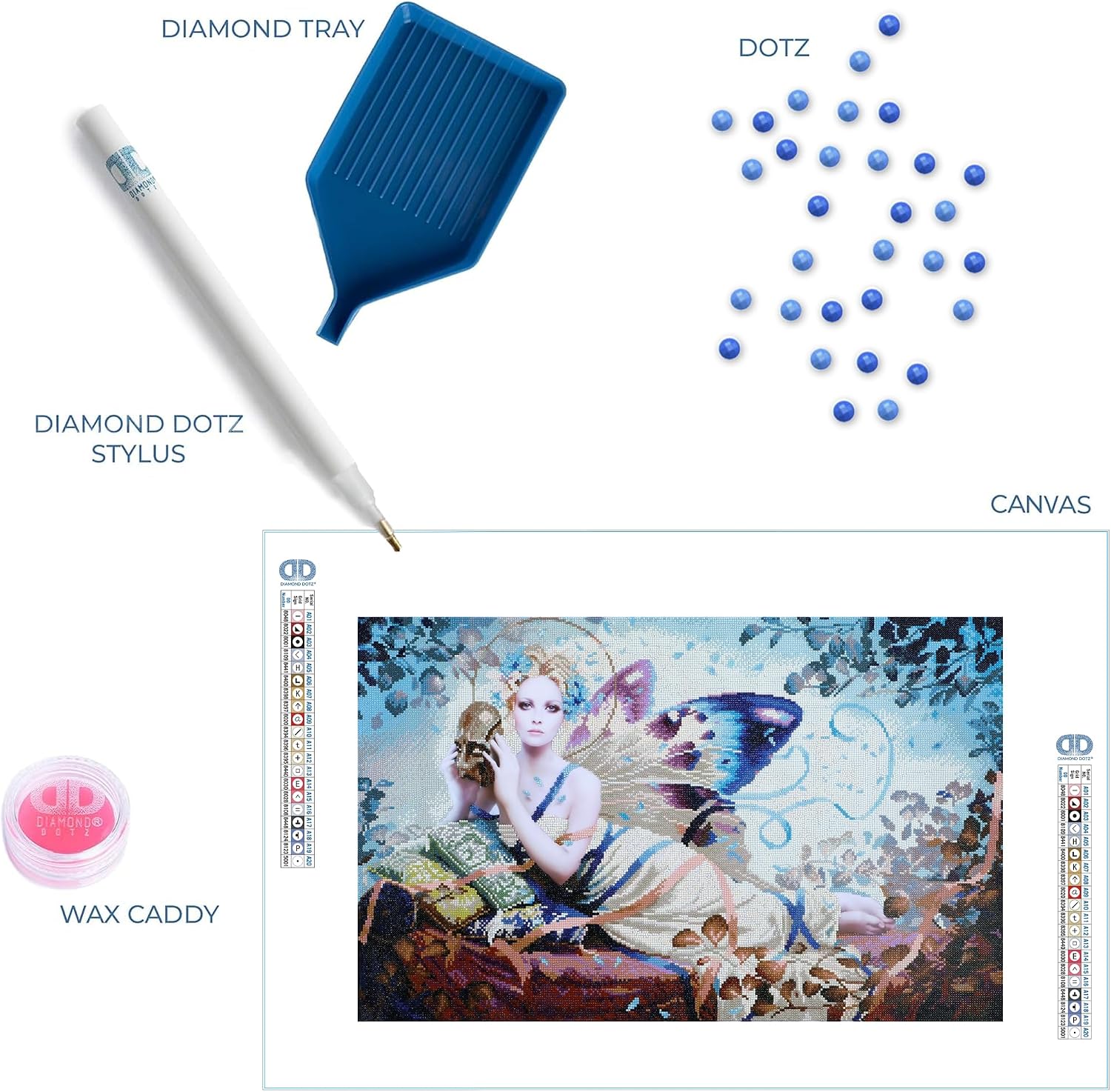 DIAMOND DOTZ Prisoner Fairy Diamond Painting Kits for Adults - Diamond Art Kits a Relaxing Creative Craft Kit with Dotz Gems 20.1"x32.3"