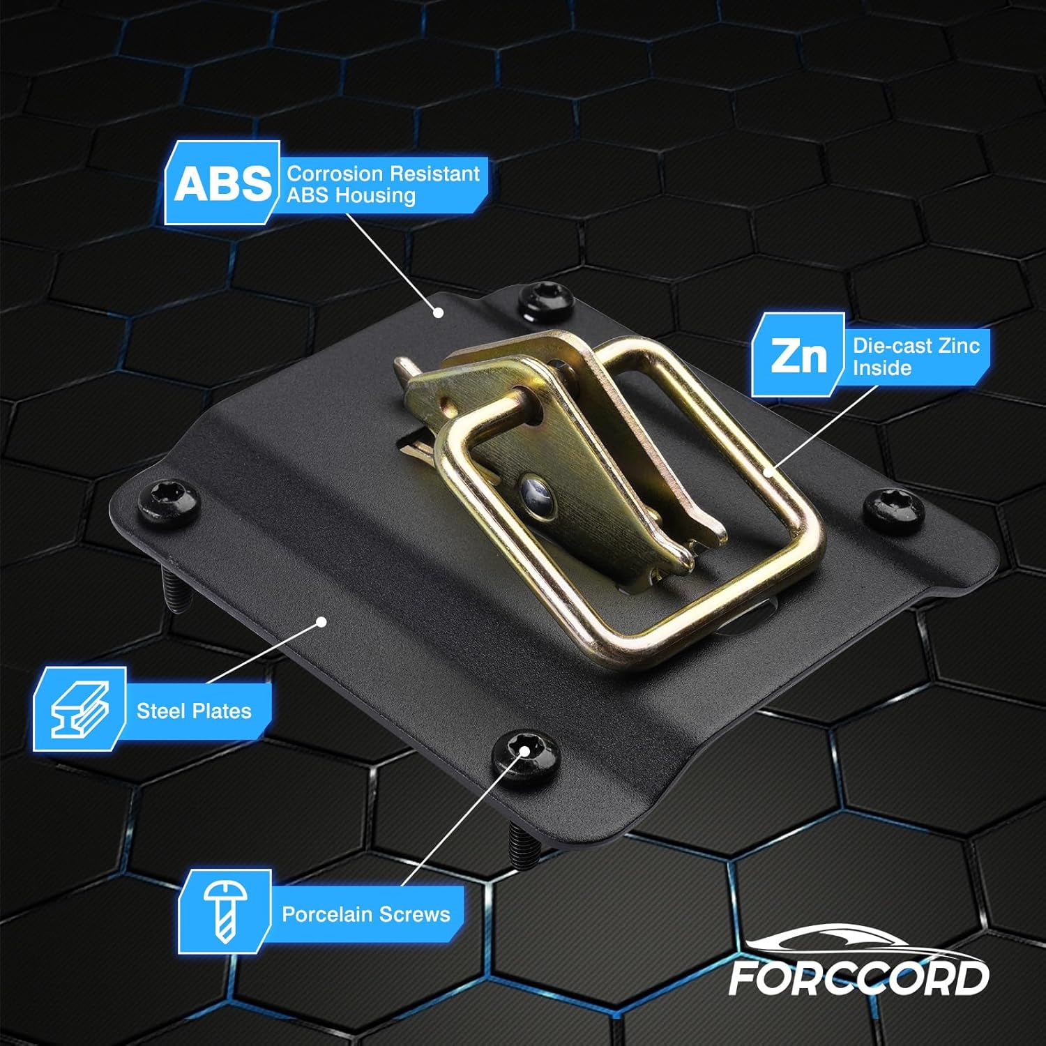 4pcs Tie Down Anchors Plates for 2015-2023 2024 2025 2026 Ford F150 F250 F350 & Raptor Replacement of FL3Z-99000A64-B FL3Z-9928408-AB Accessories - Image 4