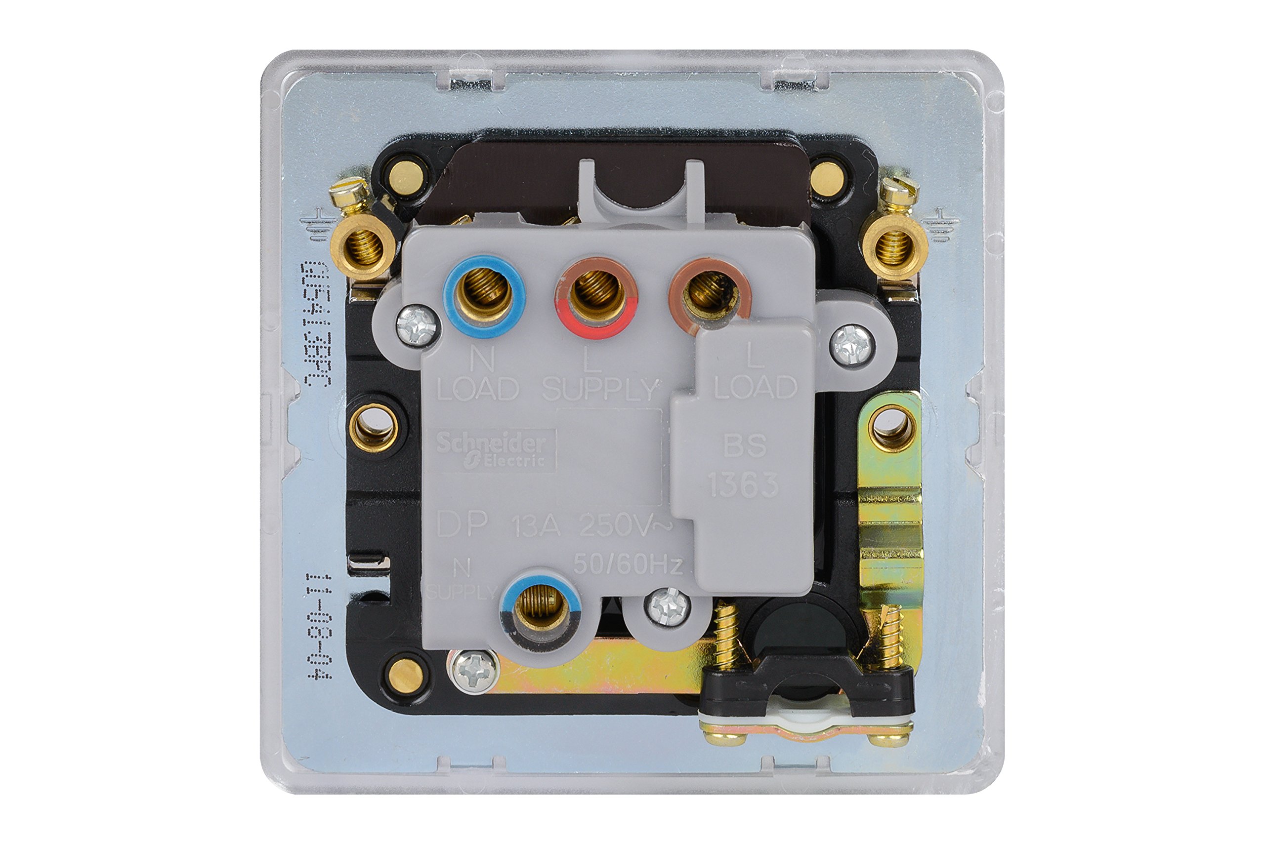 Placca piatta pronta da verniciare, senza viti, 2 pulsanti, 10 Amp
