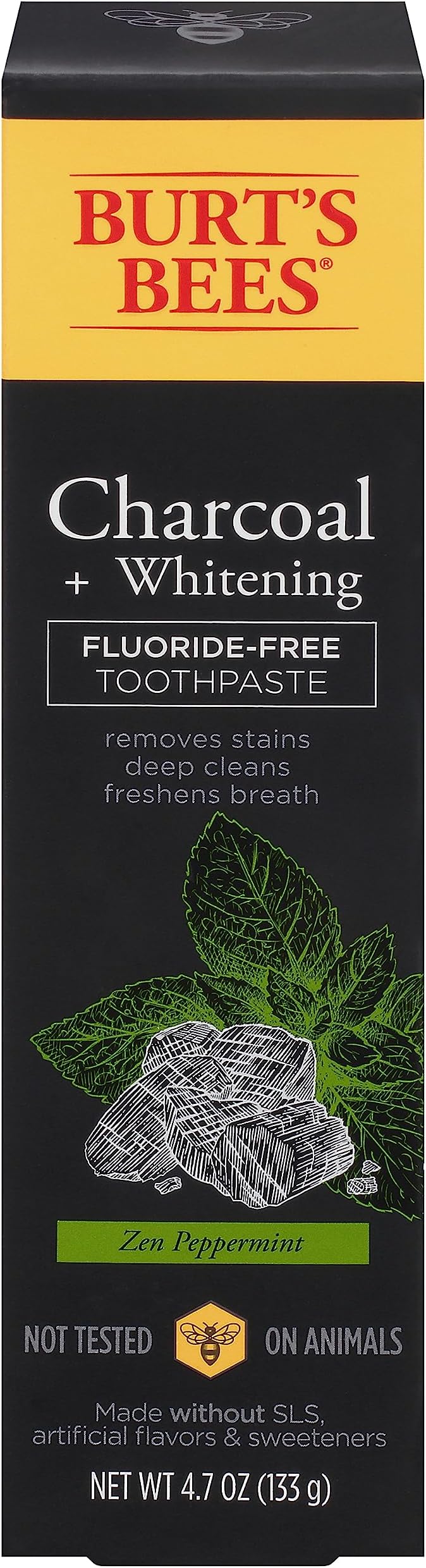Burt's Bees Charcoal + Whitening Fluoride-Free Toothpaste