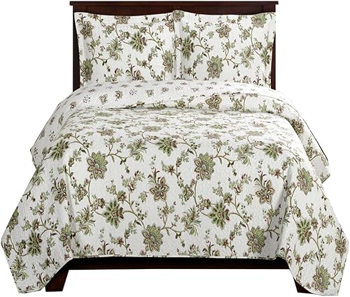 Miniatura 9 de sheetsnthings Juego de edredón de 3 piezas de tamaño matrimonial o Queen a cuadros, tamaño matrimonialqueen, 92 x 96 pulgadas, colcha de microfibra