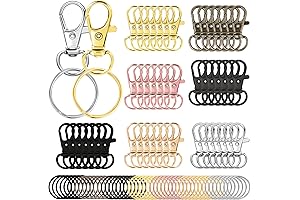 AUGSUN 100PCS Swivel Clasps Lanyard Snap Hooks with Key Rings