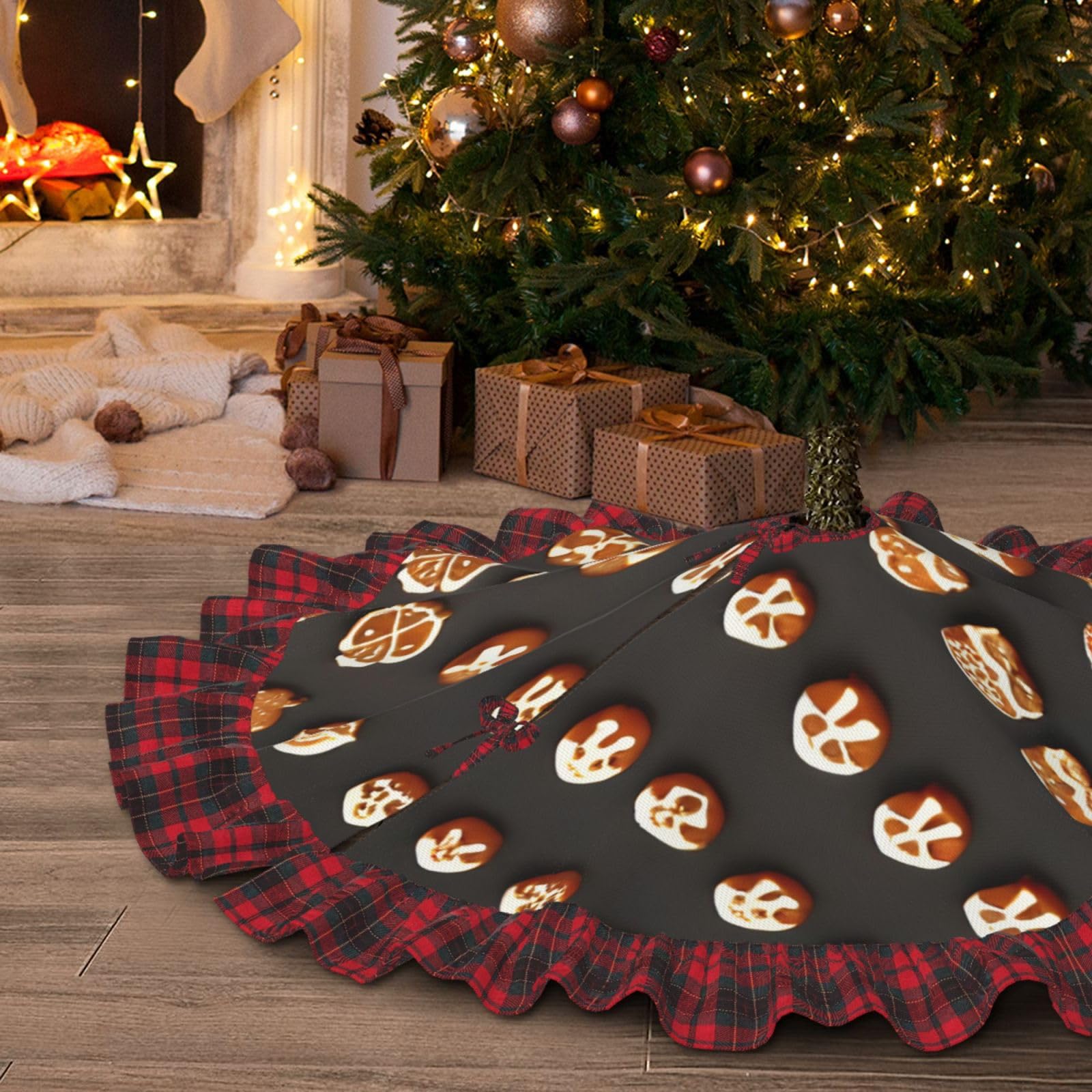 Gonna per albero di Natale, decorazione natalizia per casa di