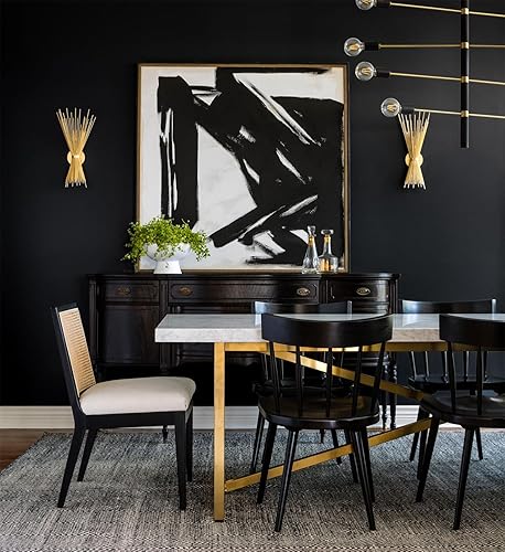 Miniatura 2 de Papel Tapiz Negro Despegar y Pegar 16 pulgadas x 393.7 pulgadas Papel de Contacto Mate Removible Impermeable Negro Papel Tapiz Despegar y Pegar