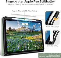 HOLIMET iPad Air 11/10,9" Tok M3/M2/6/5/4 Generációhoz (2025-2020) - Zöld Bőr Védőtok Ceruzatartóval, Automatikus Alvás/Ébresztés, Állvány F 3