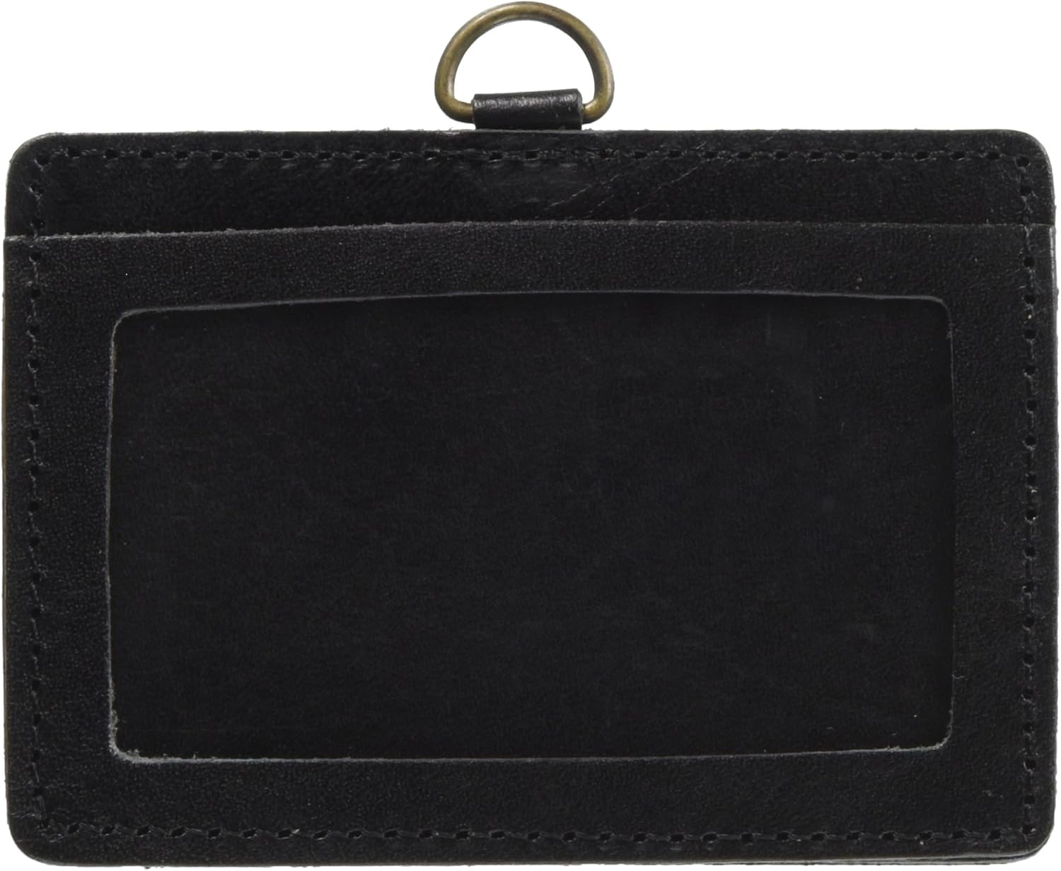 Jeans (Tochigi Leather) Pass Case Black, Clear