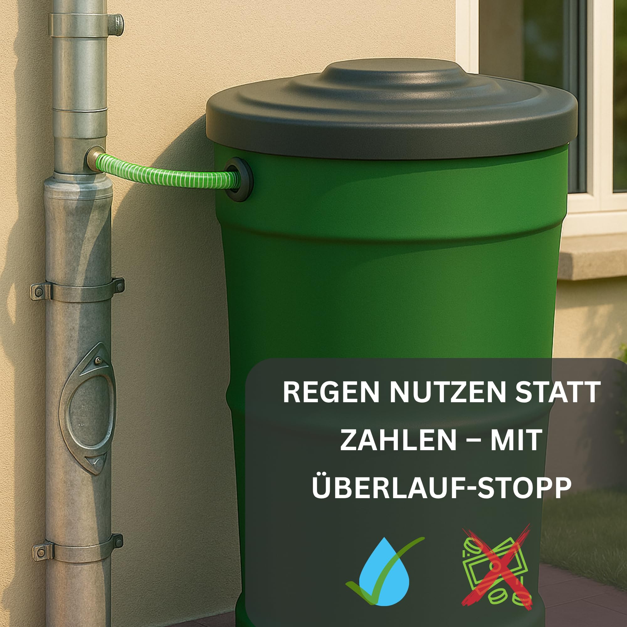 SAREI raccoglitore per acqua piovana DN, acqua piovana utilizza un facile montaggio in tubo di scarico, raccogliere direttamente acqua, larghezza nominale 100 mm, rame zincato, 100 mm di larghezza