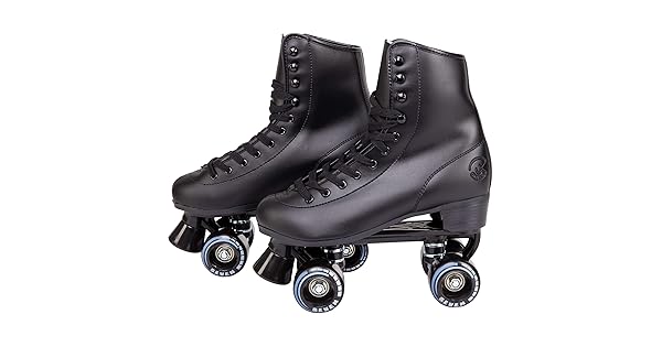 cal 7 soft boot roller skate retro fashion high top design in faux leather for indoor & outdoor