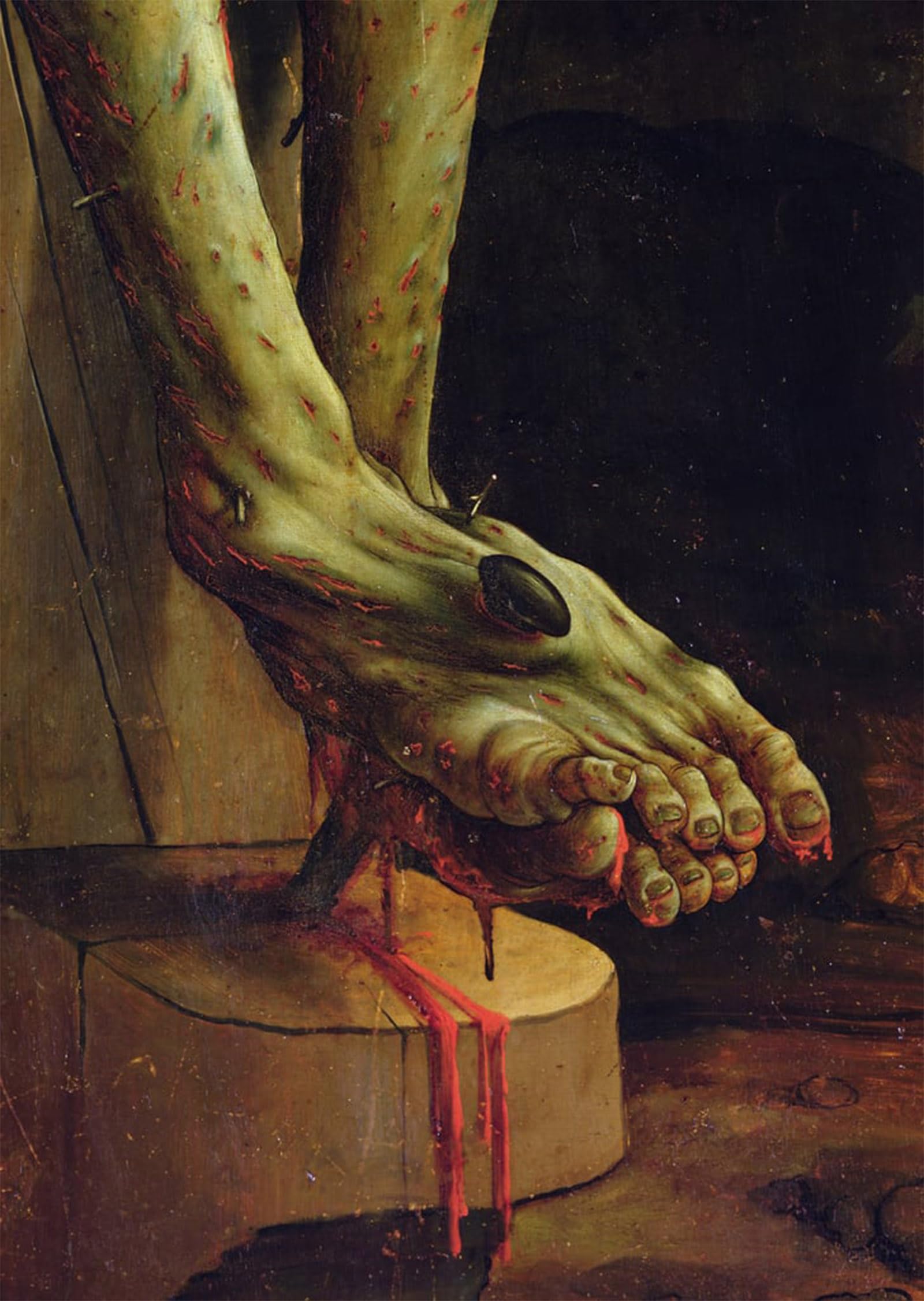 ARTXLXXBN Famous Painting Art Wall Decor Abstract Art Picture Detail From the Crucifixion Scene of the Isenheim Altarpiece by Matthias Grünewald Animal Pictures for Home Decor 60x90cm