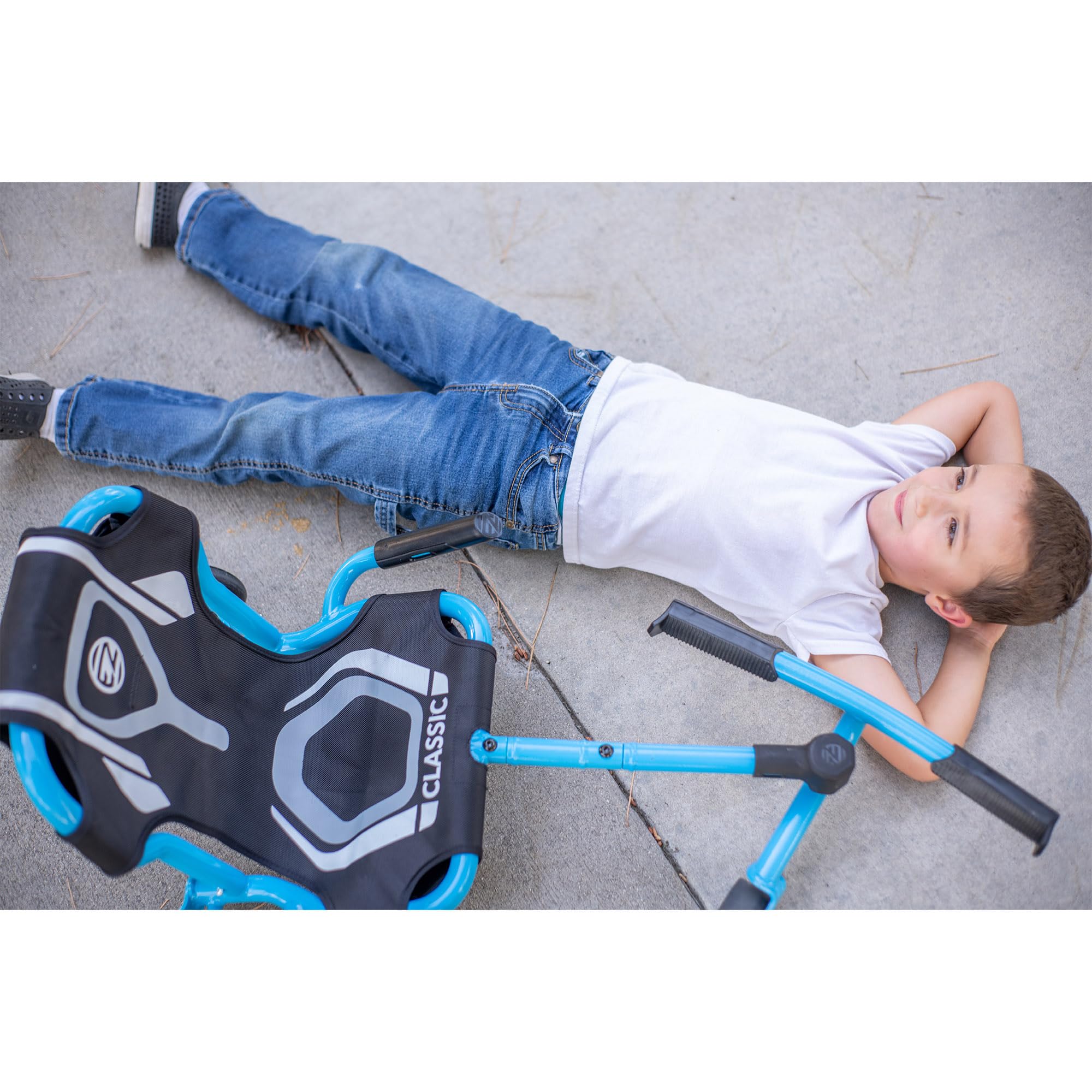 EzyRoller Classic X Kinder Go Kart Drift Trike für 3 bis 14+ Jahre | Gokart Dreirad Fahrzeuge für draußen 1 Sitzer Tretfahrzeug (schwarz