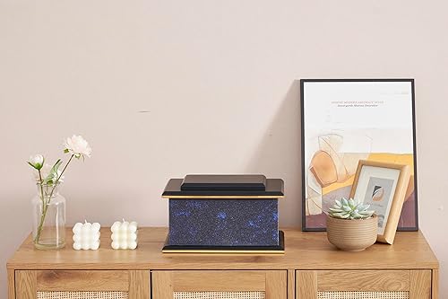 Miniatura 4 de Urna de madera, urnas conmemorativas de cremación para cenizas humanas, hombres y mujeres, urnas de madera con superficie arenada, grandes urnas