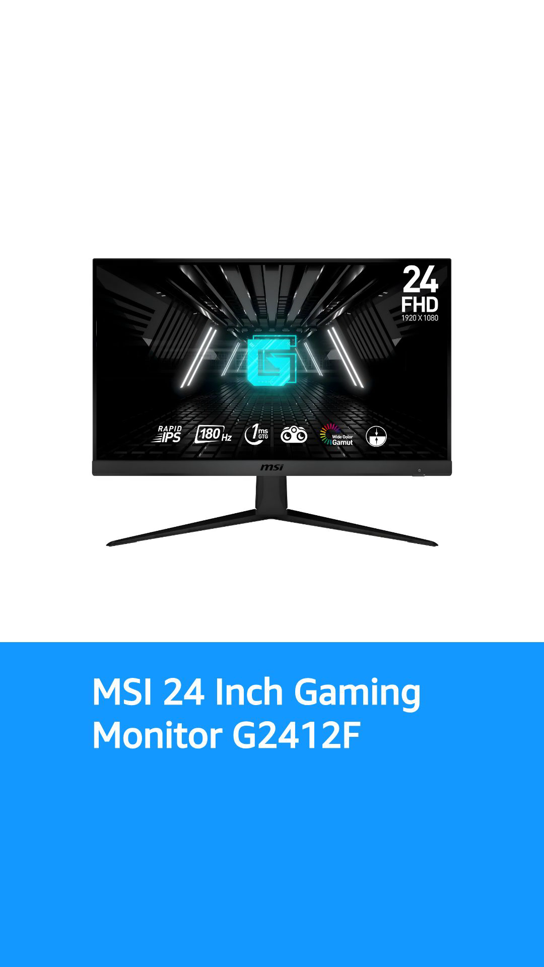 MSI FHD Rapid IPS Gaming Free Sync 1ms 1920 x 1080 180Hz Refresh