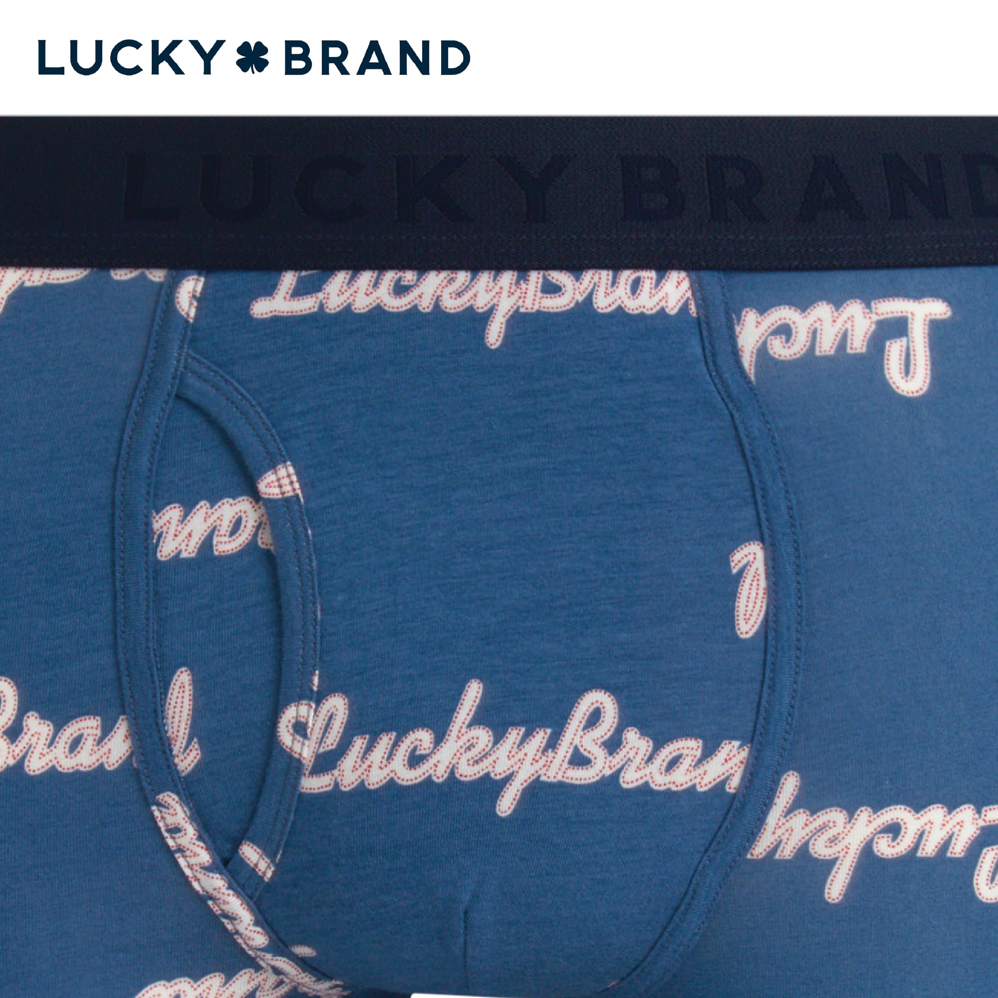 Lucky Brand - Boxer da uomo in cotone elasticizzato leggero (confezione da 3)