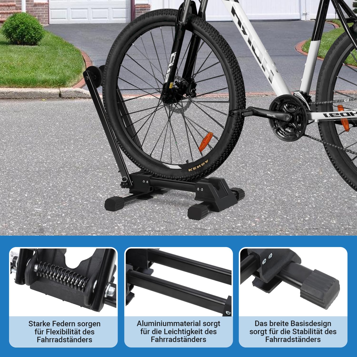Soporte para bicicleta montado en aluminio