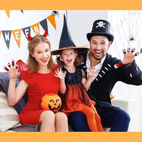 Miniatura 4 de 10 marionetas de dedo de globo ocular de Halloween, cubiertas de ojos para fiestas, cosplay, favor