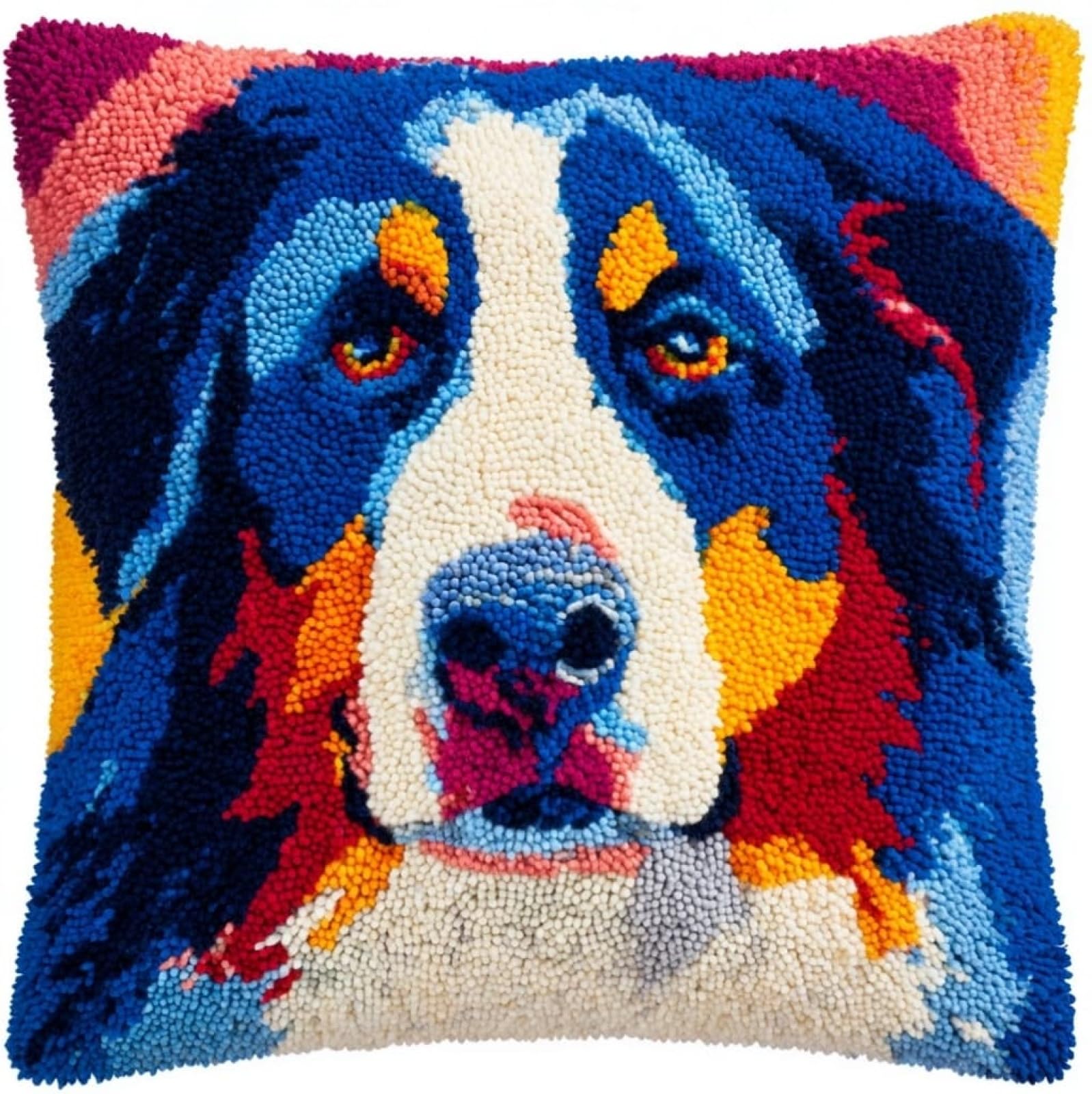 AxiangziK DIY Latch Hook Kits 43x43cm,Bernese Mountain Dog
