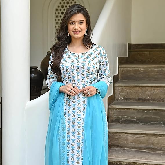 GoSriKi Women Kurta with Pant & Dupatta