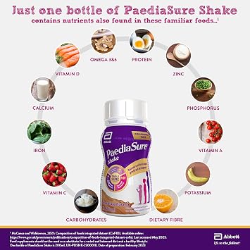 PaediaSure Shake – Chocolate Flavour – 4 x200ml – with Protein & Vitamin D