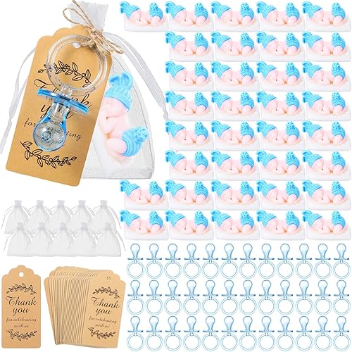 Dansib 144 piezas de jabón para baby shower, regalos de jabón para dormir hechos a mano para invitados, chupetes de baby shower, regalos de jabón
